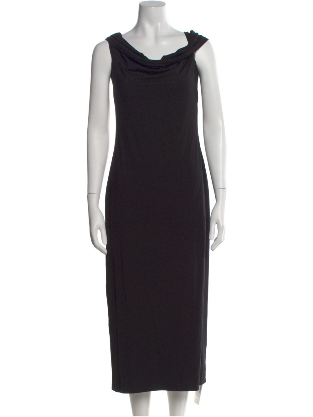 Reformation Black Sleeveless Cowl Neck Maxi Dress